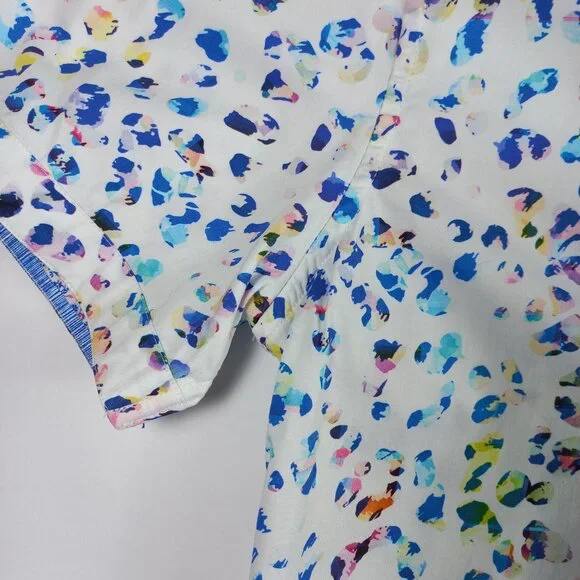 Robert graham Button up Large short sleeve shirt L Colorful animal print cotton - Picture 5 of 11